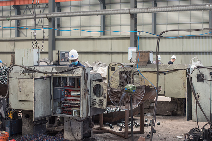 天水网架配件-锥头加工车间